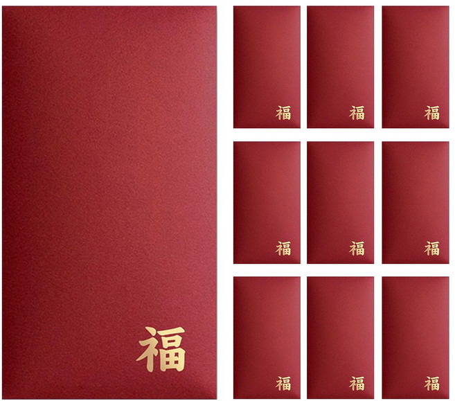 아크디 세뱃돈 명절 용돈봉투, 복 레드, 10개