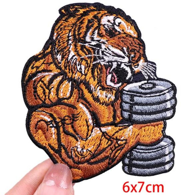 크로스핏 무드 근육 동물록 스포츠 아이언 온 의류용 열접착, [28] 크로스핏패치 PE5976CT, 1개