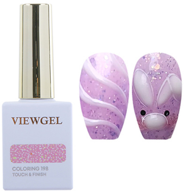 뷰젤 글리터네일 솜사탕 컬러젤 10ml 6종 택1, [1200]베리맛, 1개