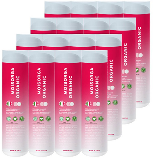 모이스올가 프리미엄 유기농 화장솜, 400매입, 4개