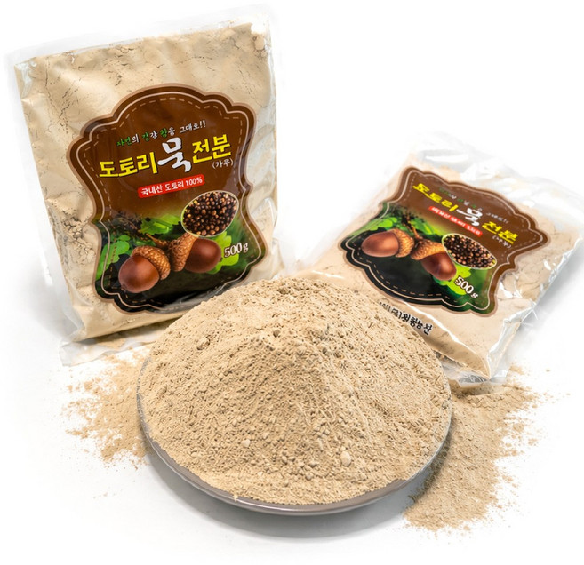 [빠른발송] 국산 100% 도토리묵 가루 도토리 전분 - 비비x푸드, 1개, 500g