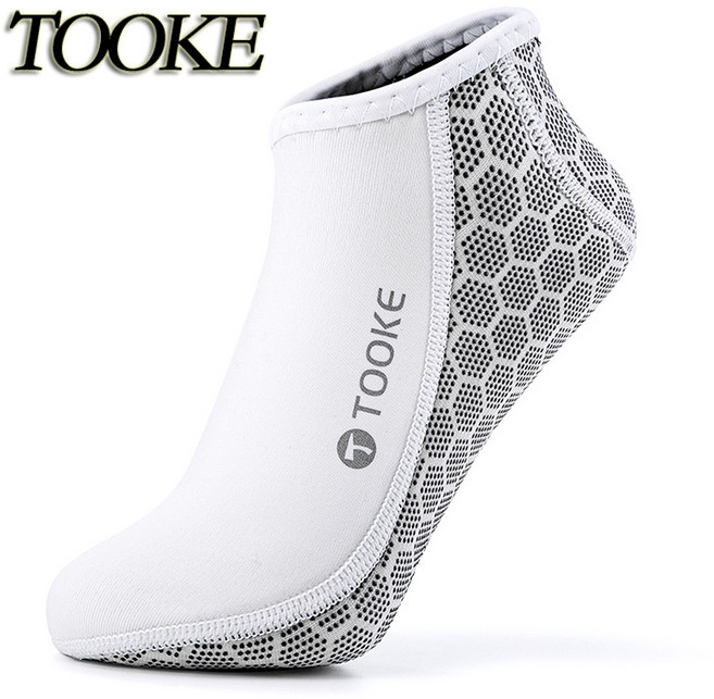 투케 3mm 핀삭스 오리발 슈즈 다이빙 수영 양말 네오프렌 프리다이빙 스쿠버다이빙 서핑, 화이트, 250
