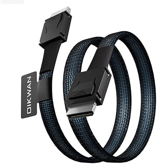 Oculink SFF-8611 케이블 외장그래픽카드 휴대용게임기용, 1개, 블랙