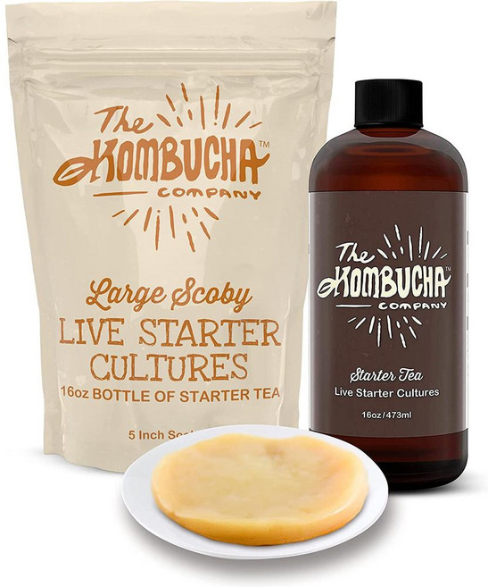 콤부차 컴퍼니 스코비 & 스타터 티 배양액 DIY 만들기 The Kombucha Company Scoby & Starter Tea, 1개, 1개입, 473ml