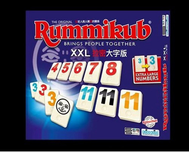 大世界實體店面 拉密鑰匙圈 大字版 XXL 以色列麻將 繁體中文正版益智桌遊, 1個, 拉密 大字版 XXL