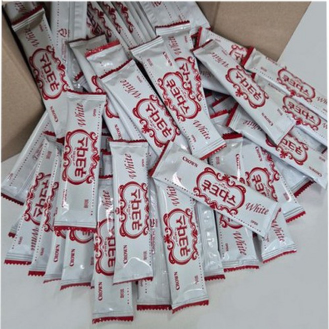 [이브의픽] 달콤한 크라운 쿠크다스 화이트 단체 교회 간식, 85개, 8.5g