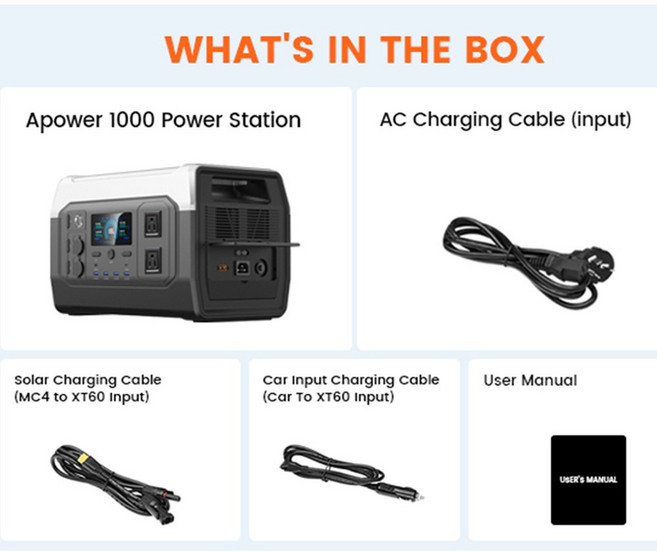 Ctolity 휴대용 발전기 XP1000 1800W 휴대용 파워스테이션 200W 태양광 패널 옵션 접이식 태양광 발전기, 110V US So et, XP1000 NO Solar Pane