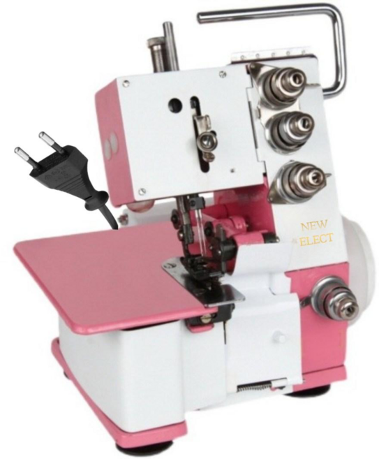 뉴일렉트 오버로크 재봉틀 오버록 미싱기, 레드, 4실