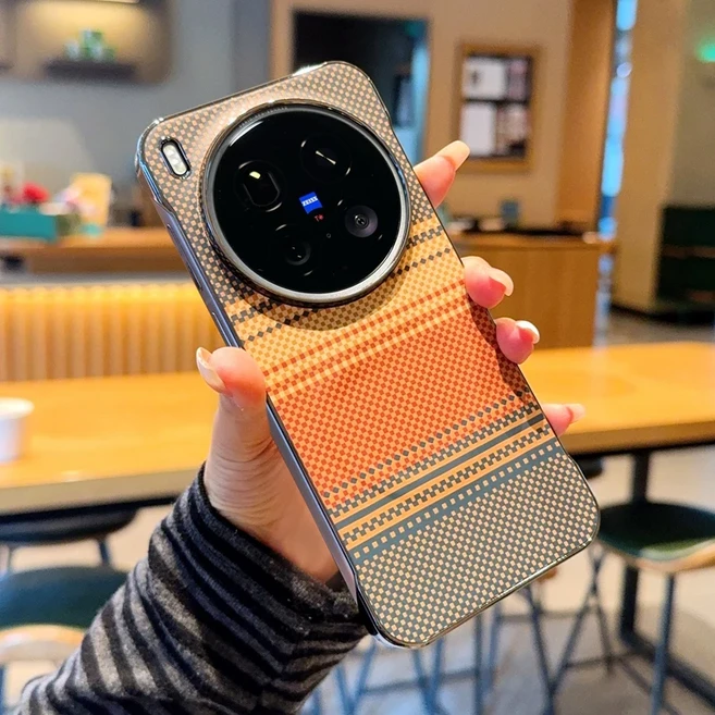 맥세이프 마그네틱 무선 충전용 폰 케이스 VIVOX300Pro X300 X200Ultra X200Promini X200s 용 카본 파이, 06 비보 X300, 02 오렌지