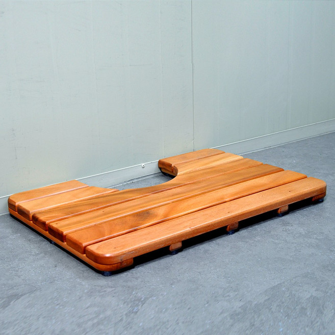 수지매트 마호가니 프리미엄 원목 발판 욕실발판 원목발판, 혼합색상, 1개