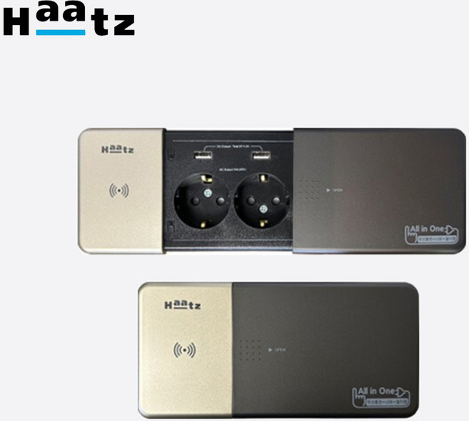 하츠 슬라이드 빌트인 콘센트 MUQMT-2100 USB 무선충전, 1개