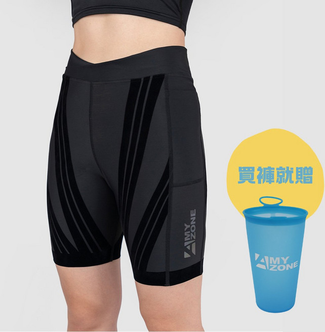 A-MYZONE】女款 三代無痕水陸兩棲高彈萊卡專業四角運動泳褲 (抗褪色耐水洗五分緊身短褲 瑜珈健身重訓戶外衝浪水陸兩用褲 SGS抗菌除臭速乾台灣製)