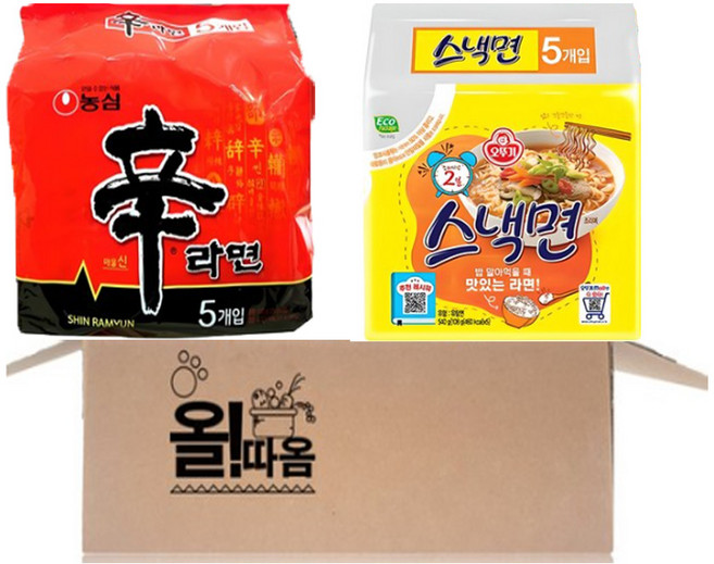 오뚜기스낵면 + 봉지)농심신라면