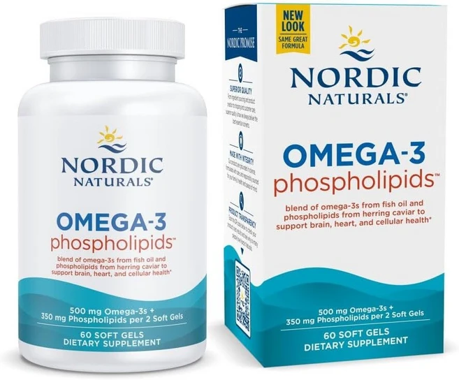 Nordic Naturals 노르딕내추럴스 오메가3 포스포리피드 인지질 뇌건강 흡수율 높 미니캡슐 60정, 1개 - 쿠팡