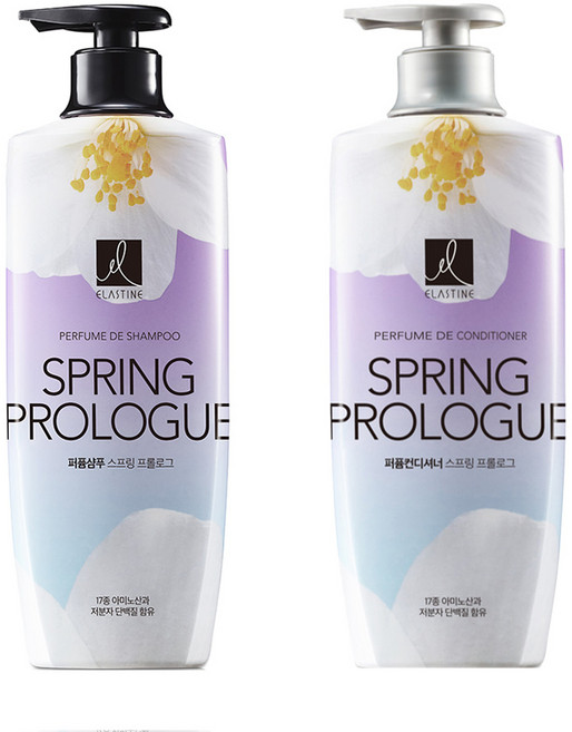 엘라스틴 퍼퓸 스프링 프롤로그 샴푸 + 컨디셔너 세트 600ml, 1개