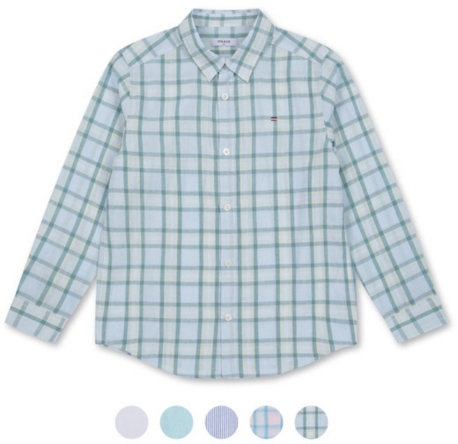 폴햄키즈 폴햄키즈 시그니처 공용 린넨 폴리 긴팔 셔츠_PKD2WC3010