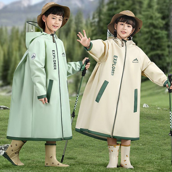 익스플로러 아동 초등 어린이 우비 유아 남아 여아 비옷 레인코트
