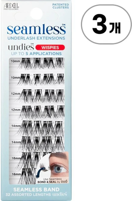 아델 심리스 언더웨어 위스피 세트 ARDELL Seamless Undies Wispies Artificial Eyelash Set, 3개, x - 쿠팡