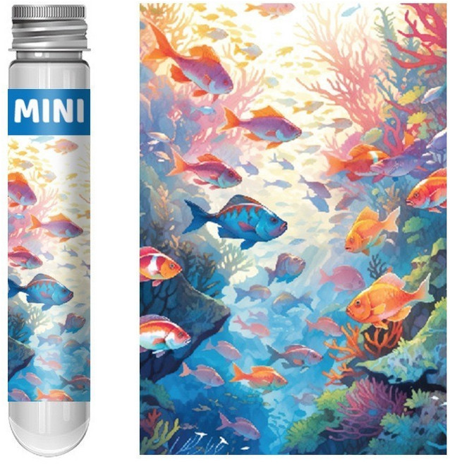 妙物優選 150片 Mini試管拼圖, 海底世界, 1個