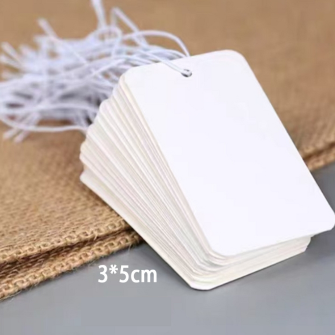 [끈포함] 의류 포장 무지 의류택 라벨 200P-1000P, 200P