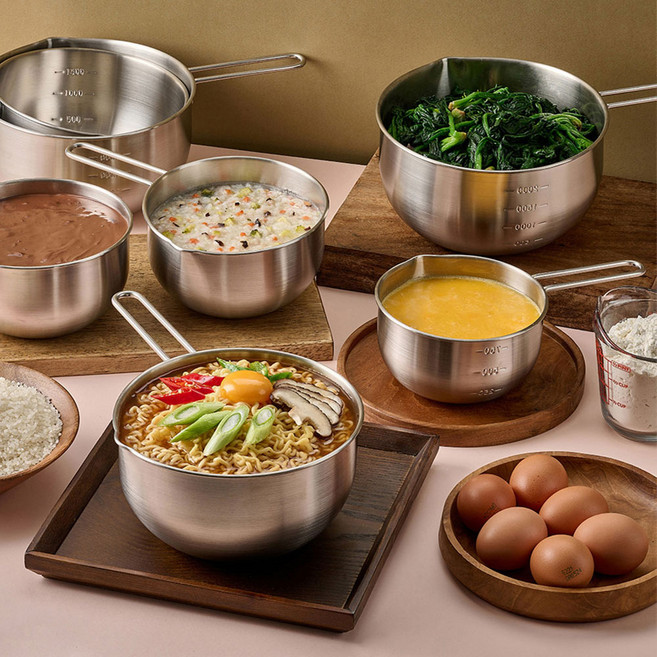 스텐 눈금 계량 멀티 믹싱볼, 멀티팟 900ml, 1개