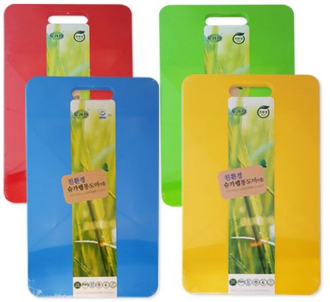 슈가랩 친환경 통도마 대(435x255x12mm) 세트 4색상mi-4+6LNo