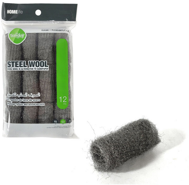 홈라이프 스틸 울 수세미 12p 세척 스텐 청소 일회용, 1개, 단품