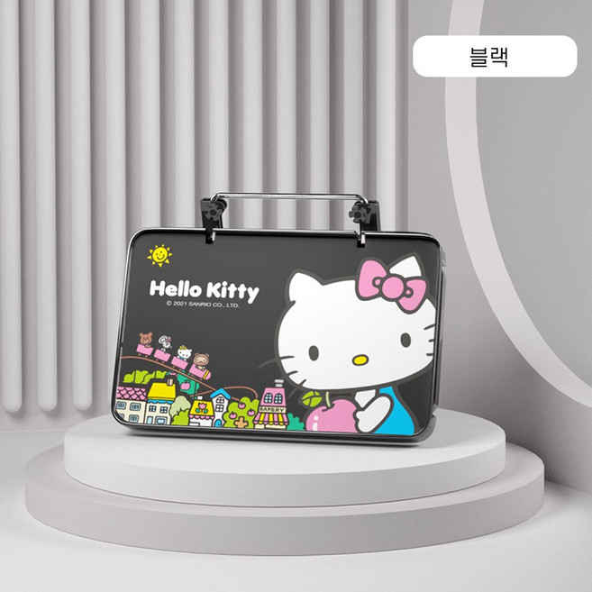 캣타운 헬로키티 KT-080 차량용 멀티트레이 뒷자석 수납 차량용테이블 다용도트레이 자동차 접이식테이블 노트북거치대 차량 인테리어용품, 클래식블랙, 1개