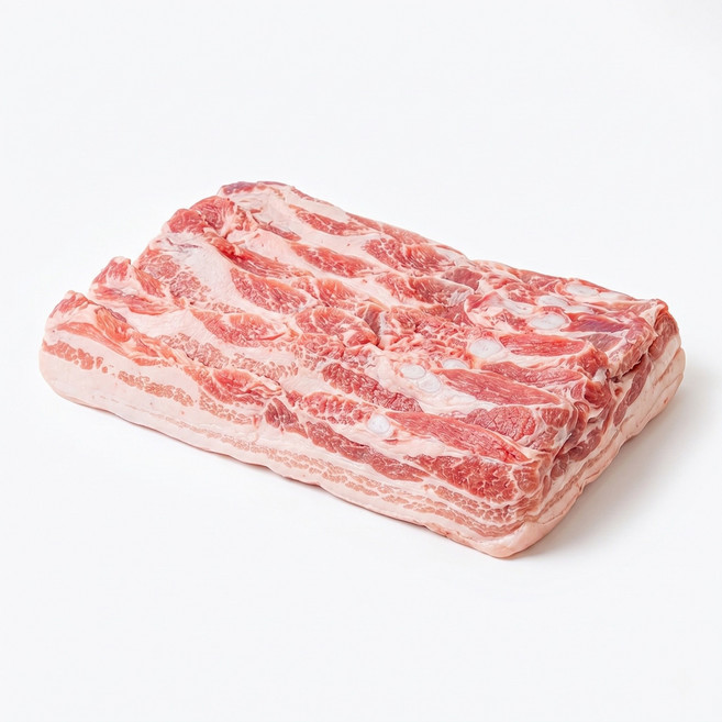 설렘한입 삼겹살 2kg 대패 통삼겹 수입 냉동 구이용 목전지 등갈비 가브리살, 1개