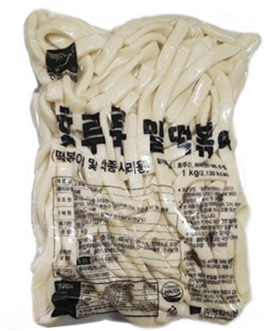 평화식품 후루룩 납작 밀떡볶이 1kg, 5개