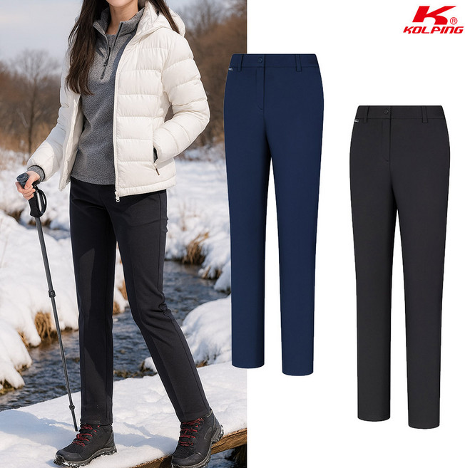 콜핑 여성 겨울 파워스트레치 기모본딩 경량 등산 바지 KSC087TP3W
