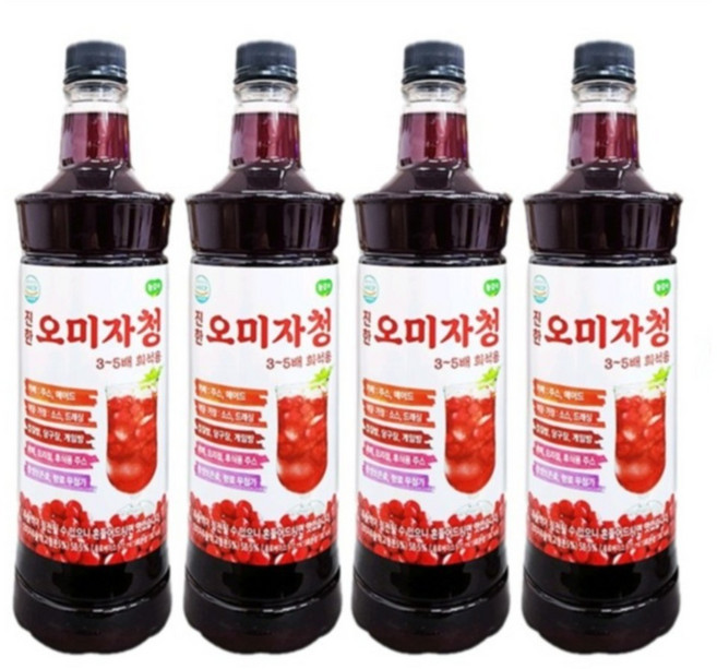 오미자원액 대용량 진한 오미자청 가정용 카페용, 970ml