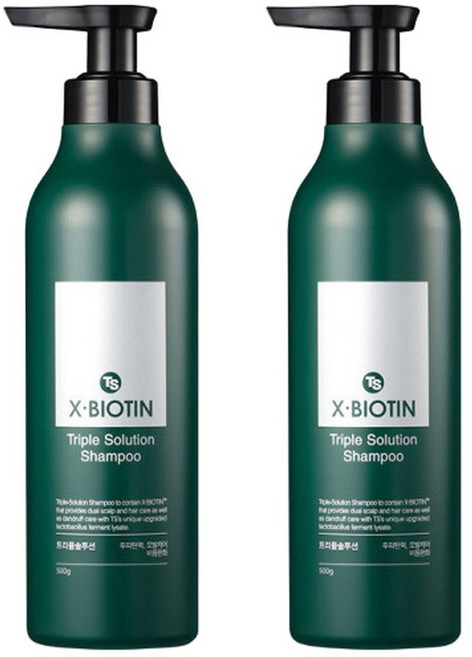 TS 엑스비오틴 트리플 솔루션샴푸 500g X 2개 탈모샴푸 두피 모발관리