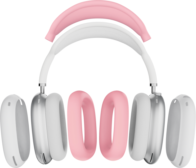 가꼬싶다 에어팟 맥스 올인원 케이스 세트, 15번 화이트/핑크/핑크