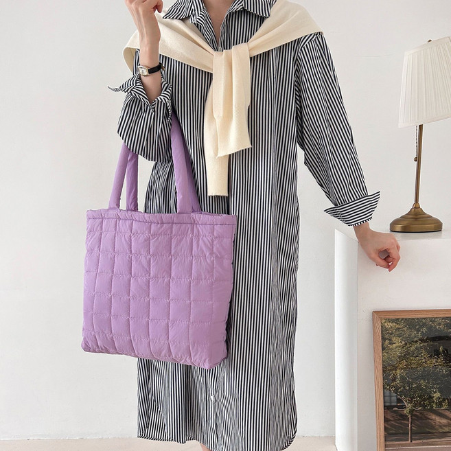 겨울 누빔 패딩 에코백 숄더백 퀼팅 토트백 가방 기저귀 대형
