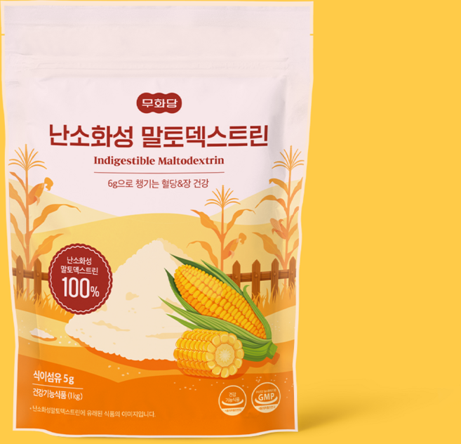 [무화당] 난소화성 말토덱스트린 100% 식이섬유 쾌변 변비예방 차전자피 분말 글루텐프리, 1kg, 1개