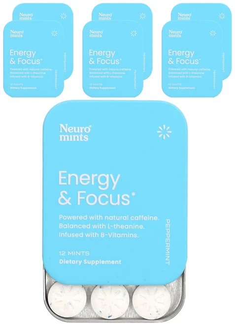 효과가좋습니다 NeuroGum NeuroMints Energy & Focus 페퍼민트 6팩 각 12개 고급영양제, NeuroGumNeuroMintsEnergyFocus페 - 쿠팡