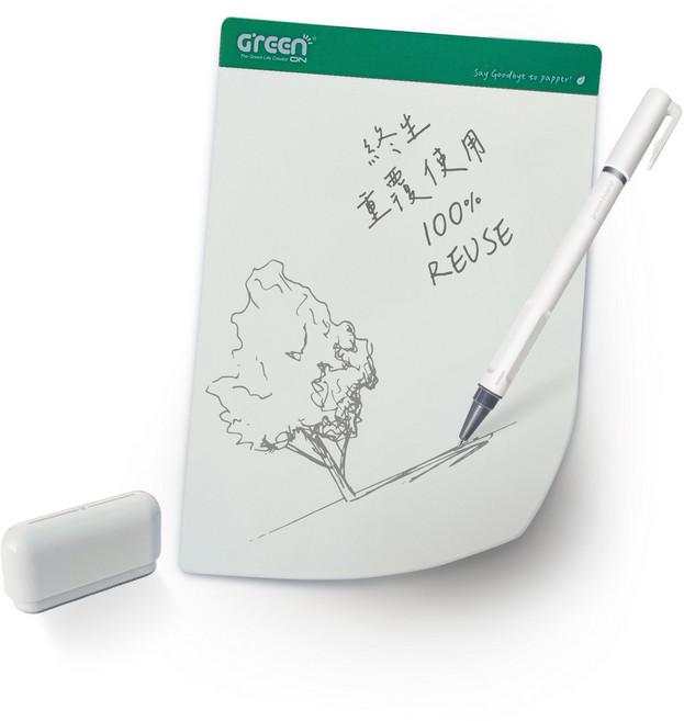 【Green Board】8.5吋磁性電紙板-綠色 超薄軟性電子紙 可重覆書寫 磁吸 局部修正 輕薄便利, 組