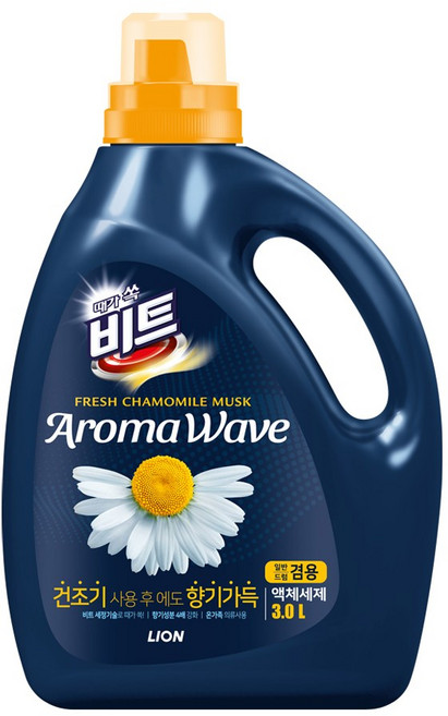 비트 아로마웨이브 카모마일향 액체세제 본품 일반 드럼 겸용, 3L, 1개