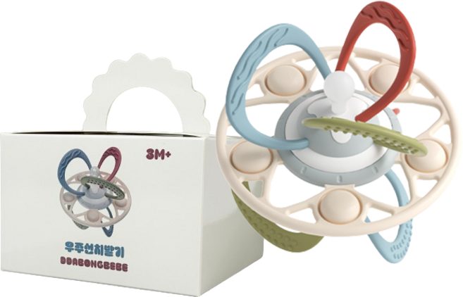 따봉베베 유아용 오볼 열탕소독 우주선 치발기, 우주선치발기, 멀티컬러, 1개