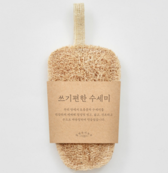 100% 국산 박음질한 천연 수세미_우리 농민들이 직접 만들어요, 1개, 1개입