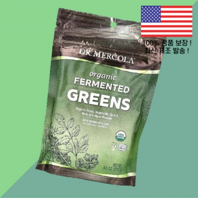 닥터 머콜라 발효 퍼멘티드 채소 9.5온스 270g Dr. Mercola Organic Fermented Greens 9.5oz, 1