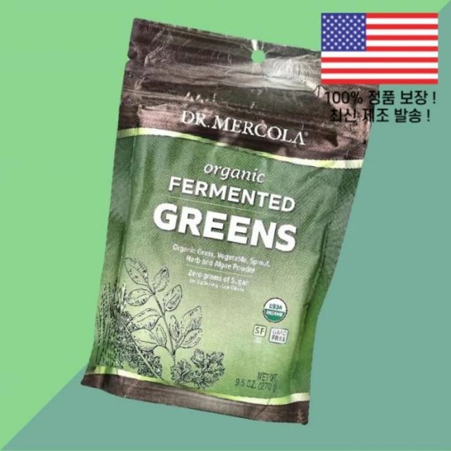 닥터 머콜라 발효 퍼멘티드 채소 9.5온스 270g Dr. Mercola Organic Fermented Greens 9.5oz, 1 - 쿠팡