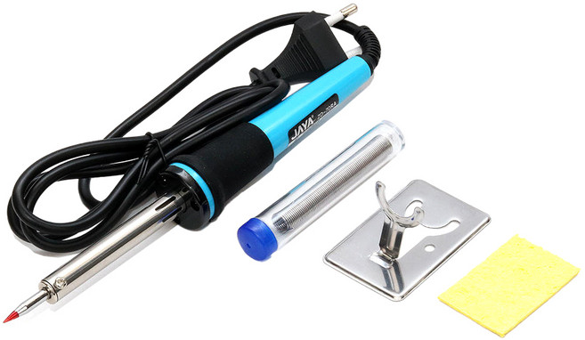 자야 ZD-70RA 인두기 실납 10g 금속 거치대 세트 납땜 작업 풀세트, 1개