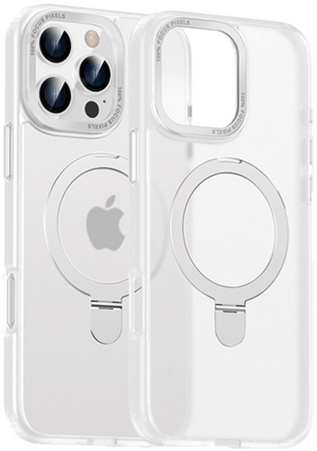 水晶盾 QITECH 磁吸支架 防摔手機殼 適用iPhone 16系列 支援磁吸無線充電 氣囊防摔 Magsafe