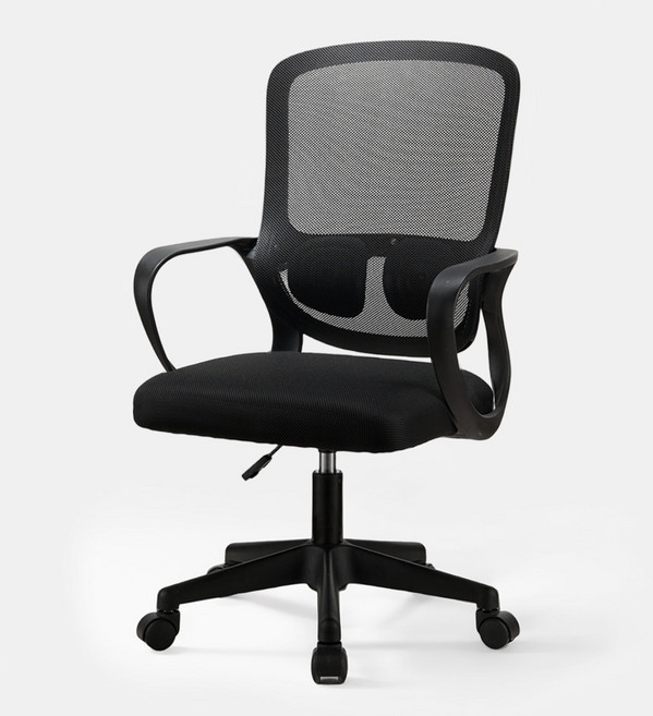 HOMEY NEST 사무용 컴퓨터 메쉬의자 고하중 틸팅가능 허리보호 공부용 회의용 사무실 HN-OC8106, 틸팅미구성, 블랙