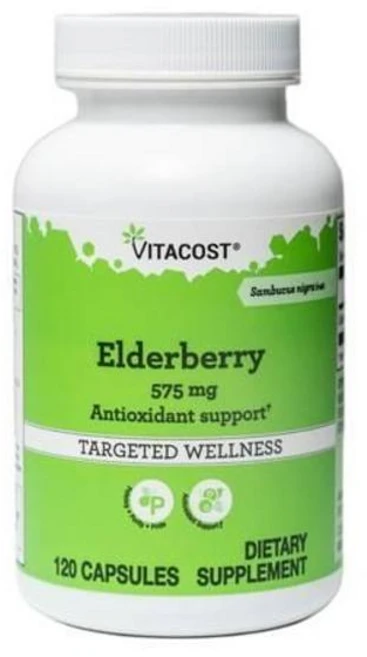 비타코스트 엘더베리(삼부커스 니그라 열매) 575mg 캡슐 120정, 1개 - 쿠팡
