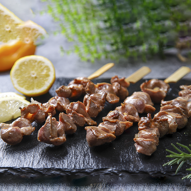 [유통기한 7/28까지] 국내산 닭근위꼬치 450g 캠핑 소스증정 숯불 꼬치구이, 1개