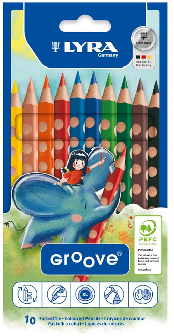 리라 그루브 점보 교정 어린이 10색 색연필, 수량본상품선택