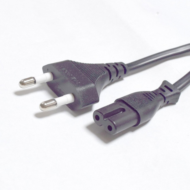 (티테크놀로지) 국산 8자 ㅡ자형 전원 파워케이블 AC 220V / 2.5A (블랙/벌크/0.5m), 1개